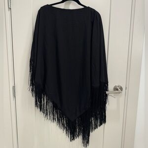 H&M Black Fringe Poncho with pant set